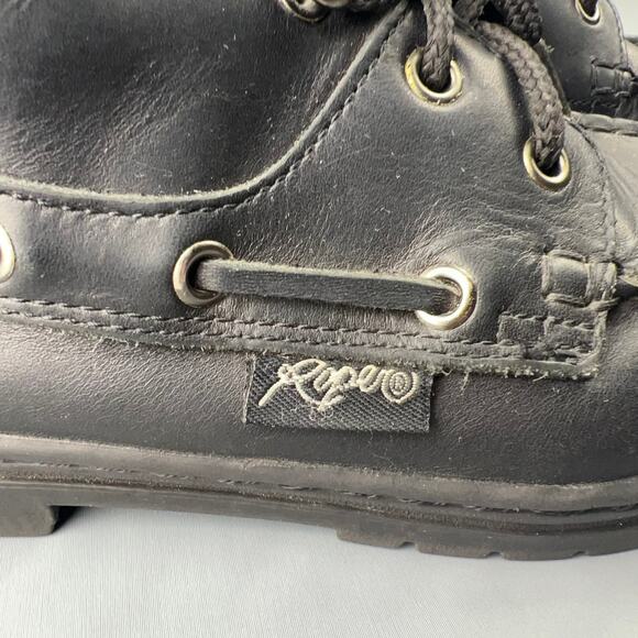 Roper Black Leather Lace-Up Moc Toe Boots Men’s 8.5 M Rugged Sole EUC main image 10